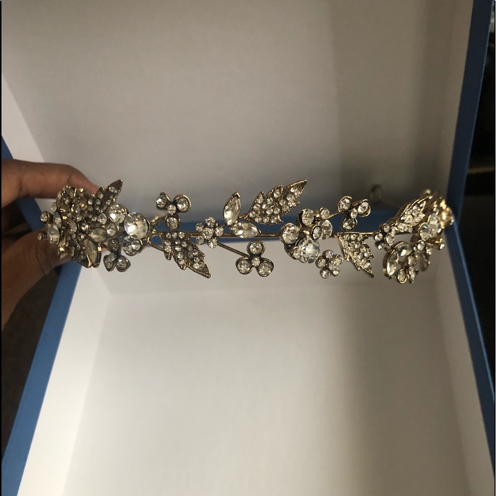Antique gold & crystal Headband